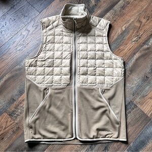 ~*~ Patagonia Men's Hybrid Down Vest Tan L ~*~